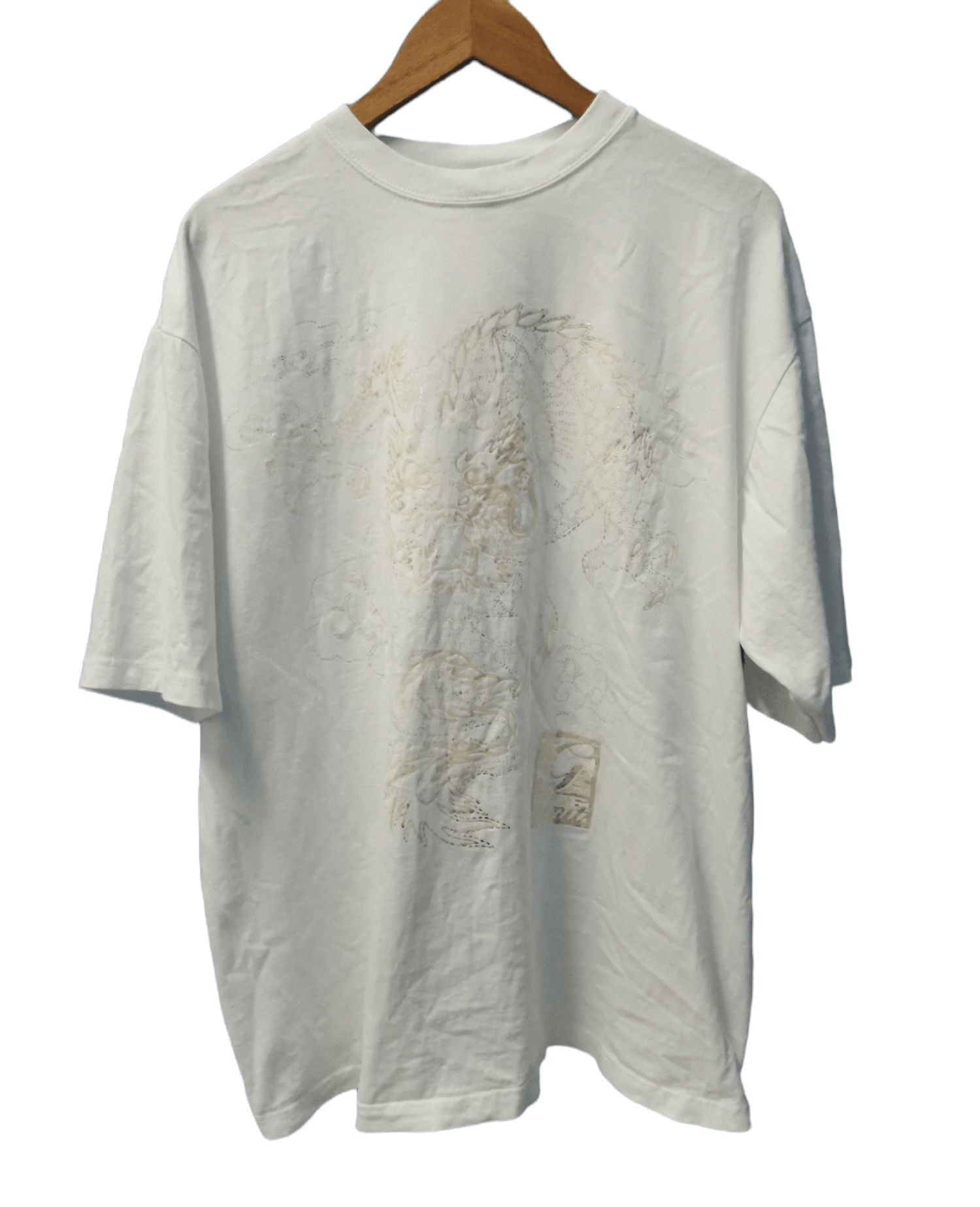 Japanese Brand Big Dragon Logo Sukajan Tee White Rare Oversize Size US L / EU 52-54 / 3 - 2 Thumbnail