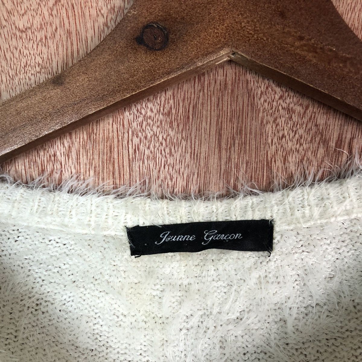 Homespun Knitwear × Japanese Brand Jounmeg Ganco White Shag Shaggy Fur Mohair Knitwear #6608 Size US M / EU 48-50 / 2 - 7 Thumbnail
