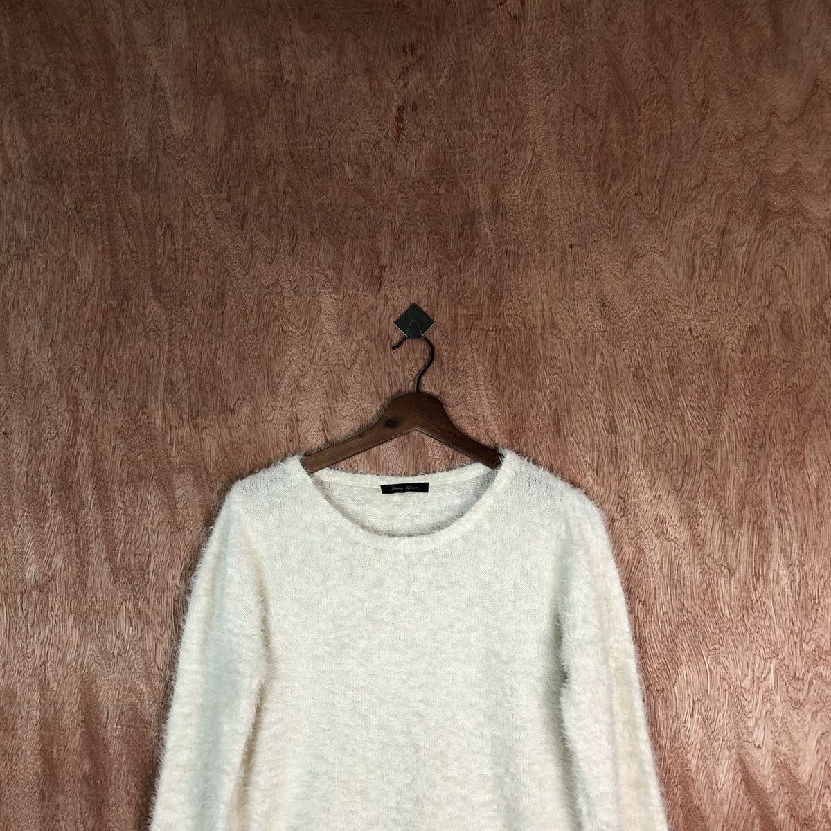 Homespun Knitwear × Japanese Brand Jounmeg Ganco White Shag Shaggy Fur Mohair Knitwear #6608 Size US M / EU 48-50 / 2 - 4 Thumbnail