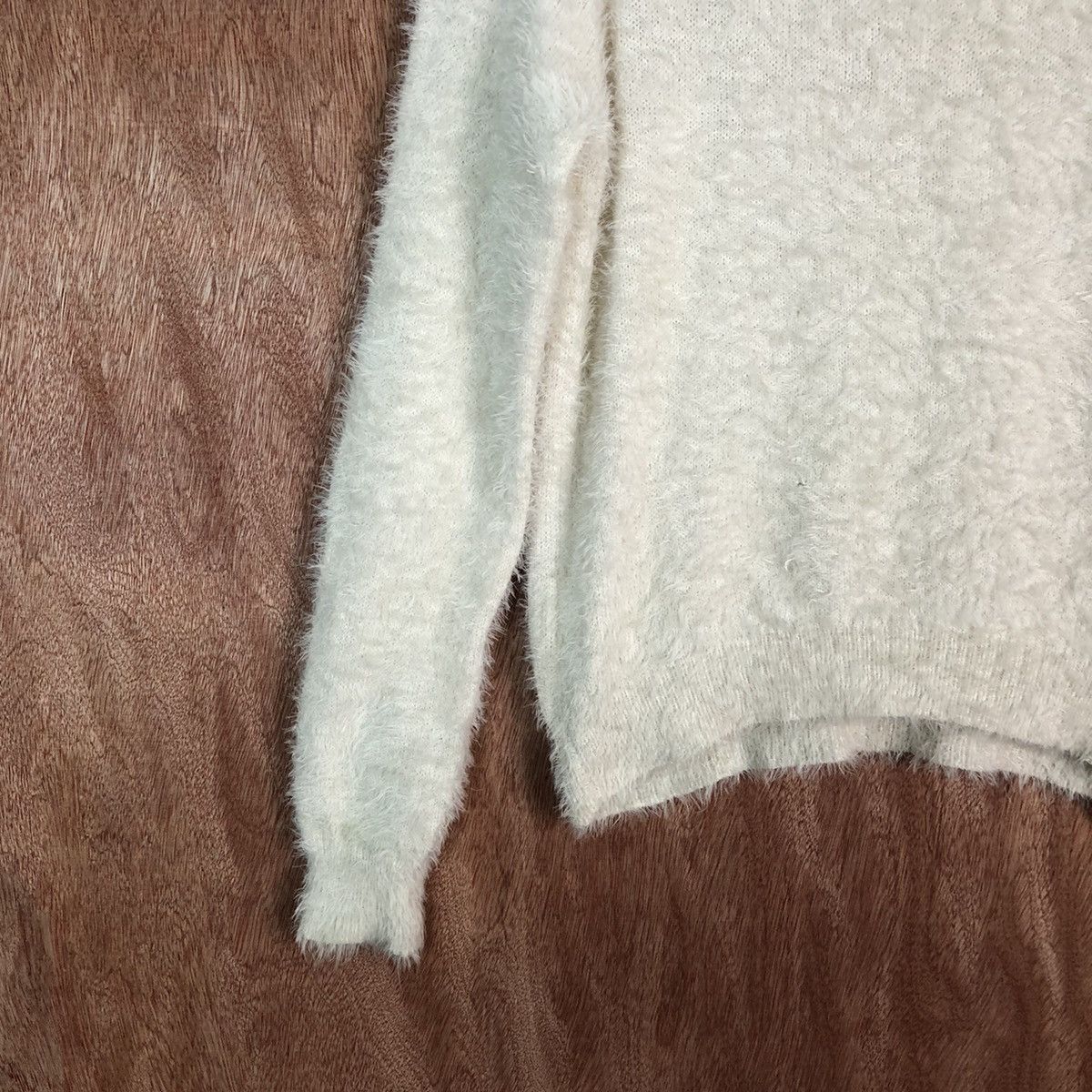 Homespun Knitwear × Japanese Brand Jounmeg Ganco White Shag Shaggy Fur Mohair Knitwear #6608 Size US M / EU 48-50 / 2 - 11 Thumbnail
