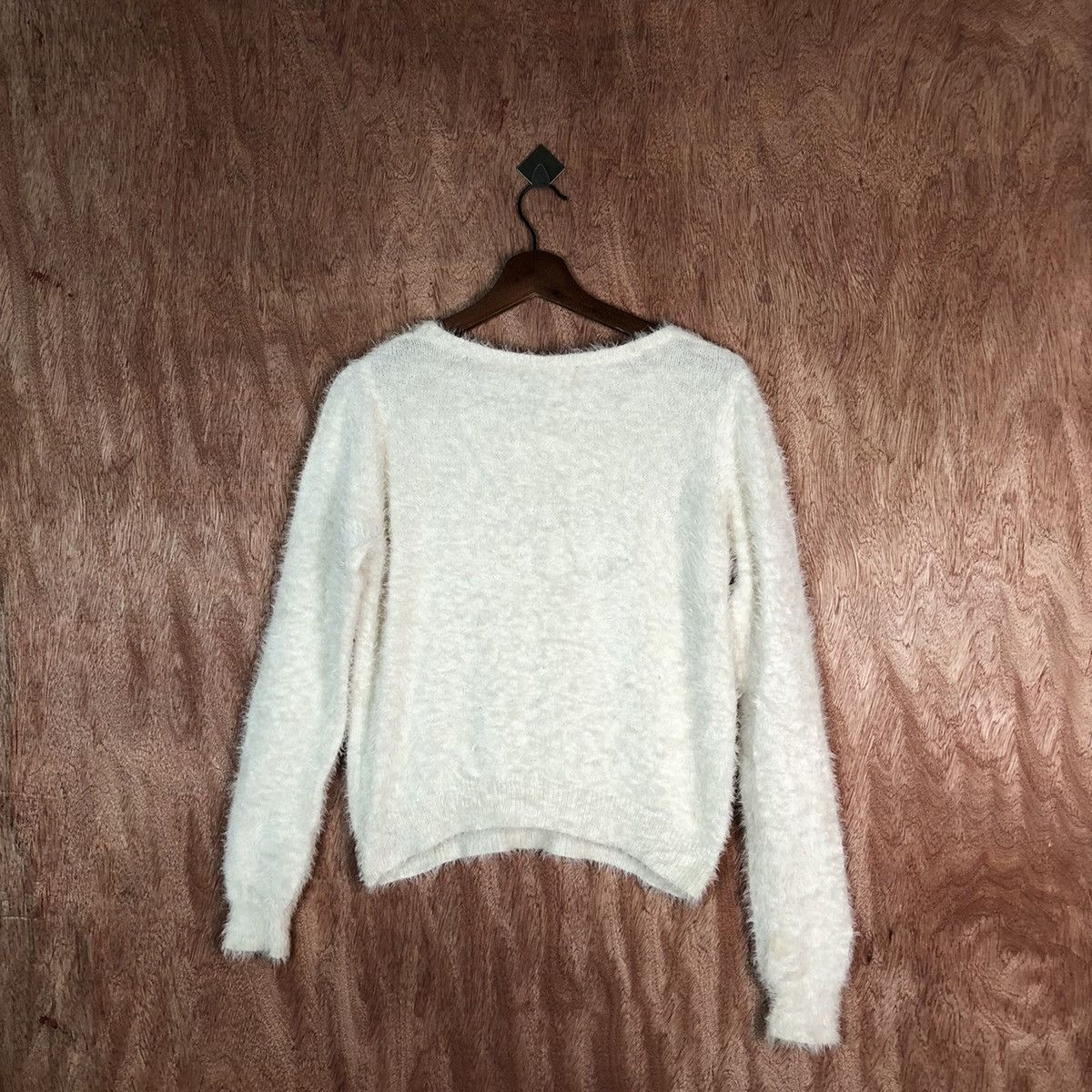 Homespun Knitwear × Japanese Brand Jounmeg Ganco White Shag Shaggy Fur Mohair Knitwear #6608 Size US M / EU 48-50 / 2 - 10 Thumbnail