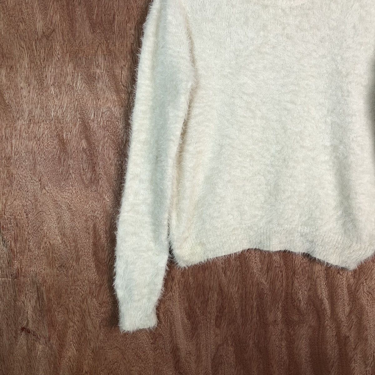 Homespun Knitwear × Japanese Brand Jounmeg Ganco White Shag Shaggy Fur Mohair Knitwear #6608 Size US M / EU 48-50 / 2 - 2 Thumbnail