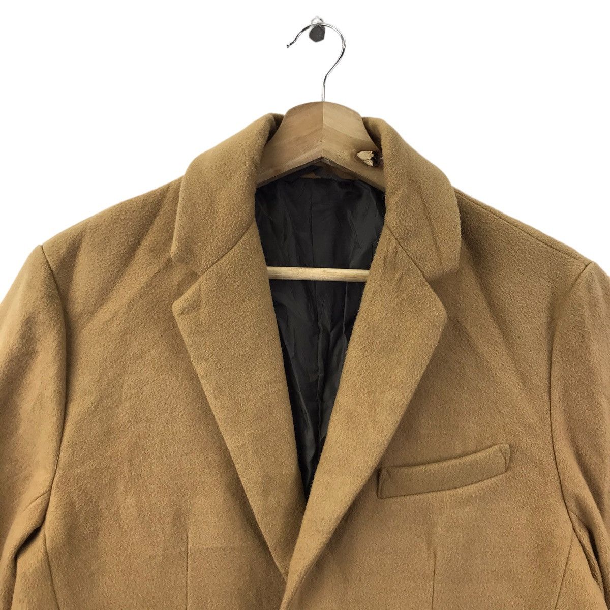 Vintage SEMANTIC DESIGN Japanese Brand Wool Brown Long Coat Parka Size L / US 10 / IT 46 - 2 Thumbnail