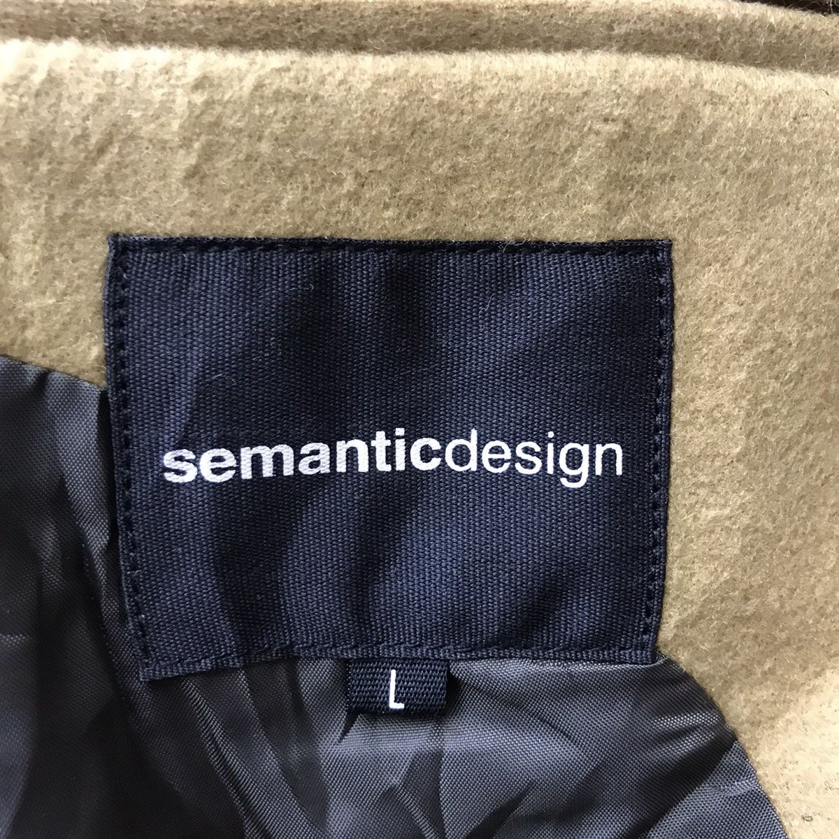 Vintage SEMANTIC DESIGN Japanese Brand Wool Brown Long Coat Parka Size L / US 10 / IT 46 - 3 Thumbnail