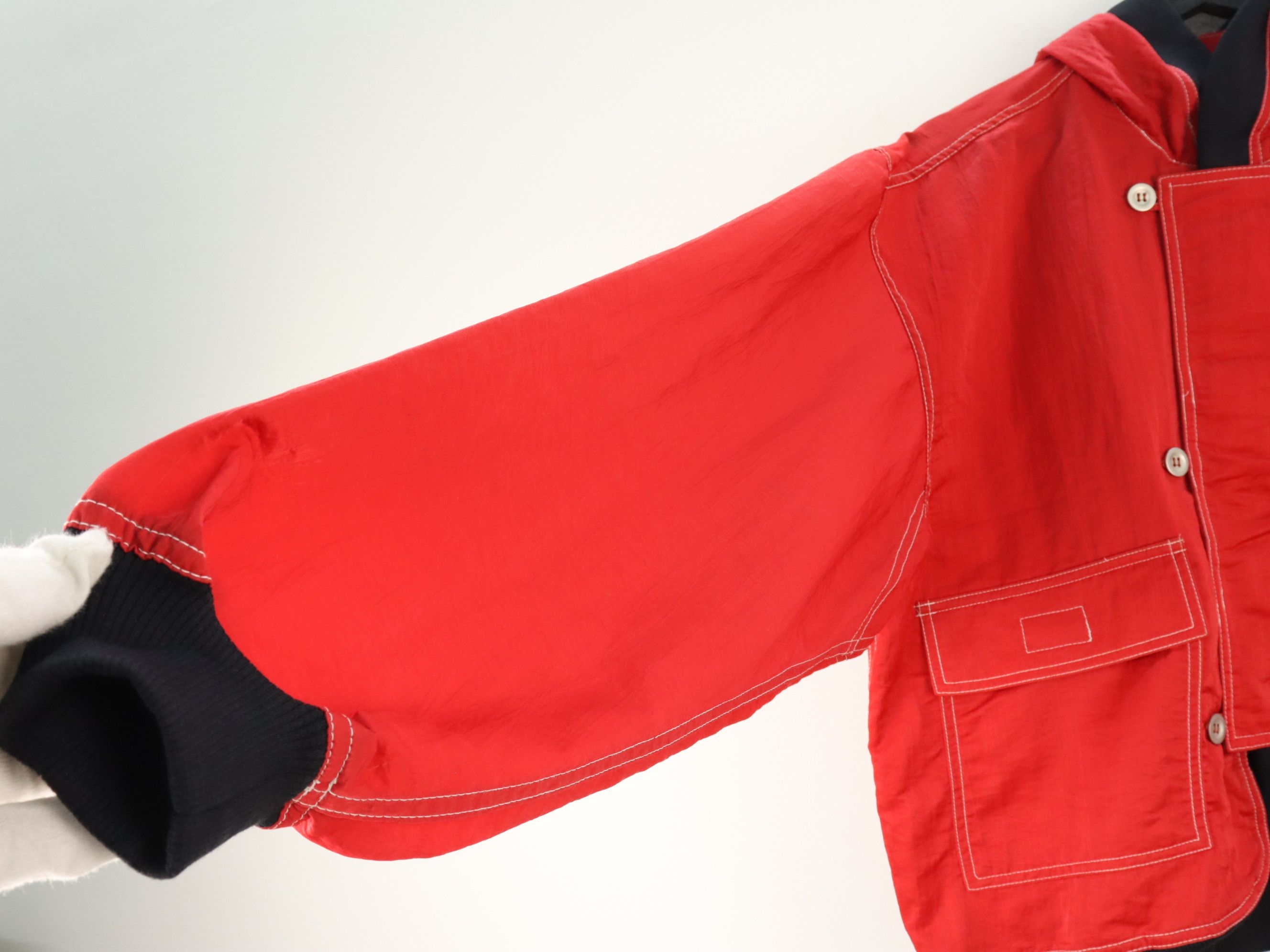 Michiko Koshino London Iconic 80's MK Piece Parachute Light Flight Hooded Jacket Size US M / EU 48-50 / 2 - 9 Thumbnail