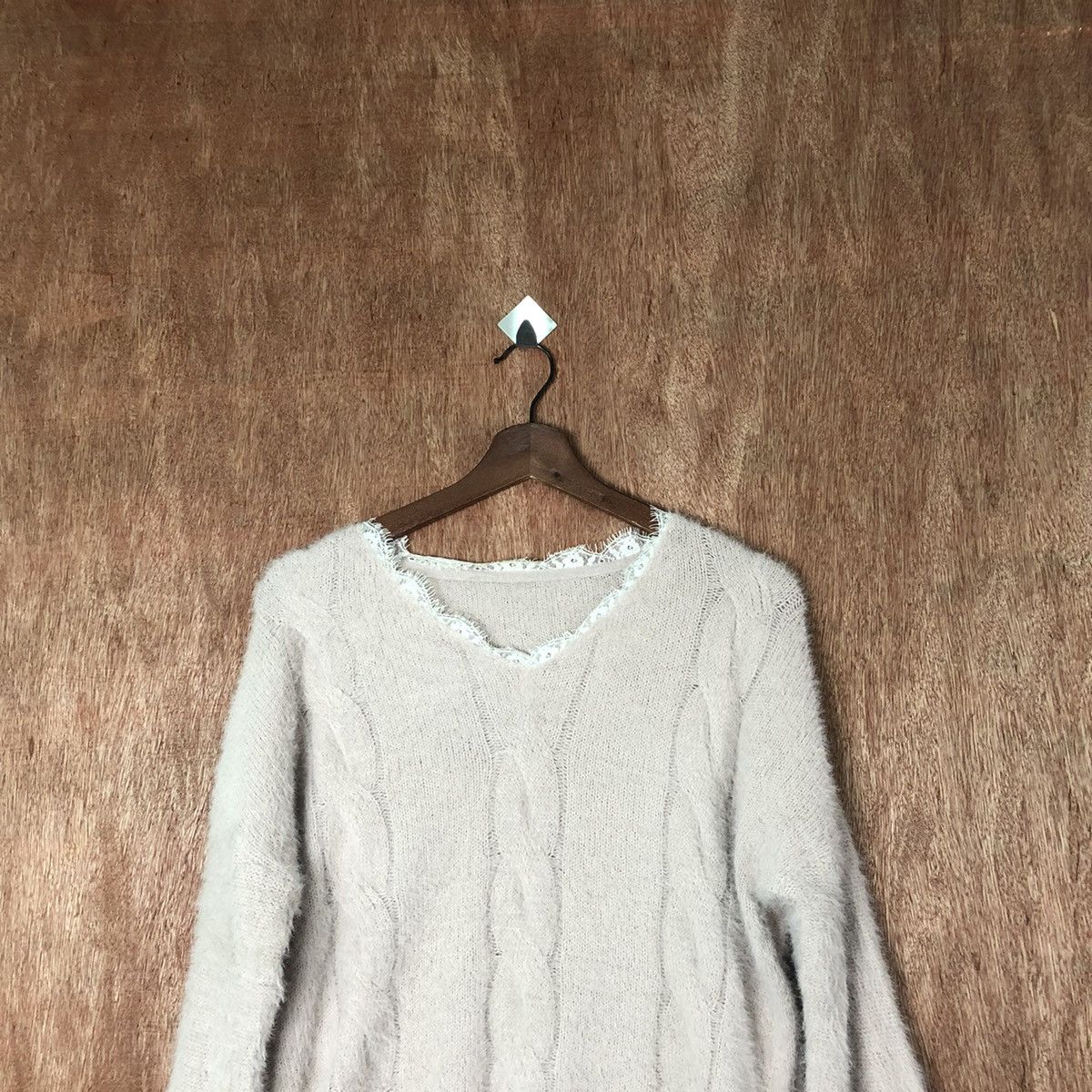 Homespun Knitwear VIS Purple Soft Shag Shaggy Fur Mohair Knitwear #6588 Size M / US 6-8 / IT 42-44 - 2 Thumbnail