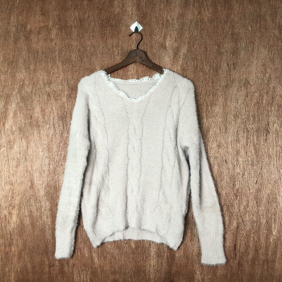 Homespun Knitwear VIS Purple Soft Shag Shaggy Fur Mohair Knitwear #6588 Size M / US 6-8 / IT 42-44 - 1 Thumbnail
