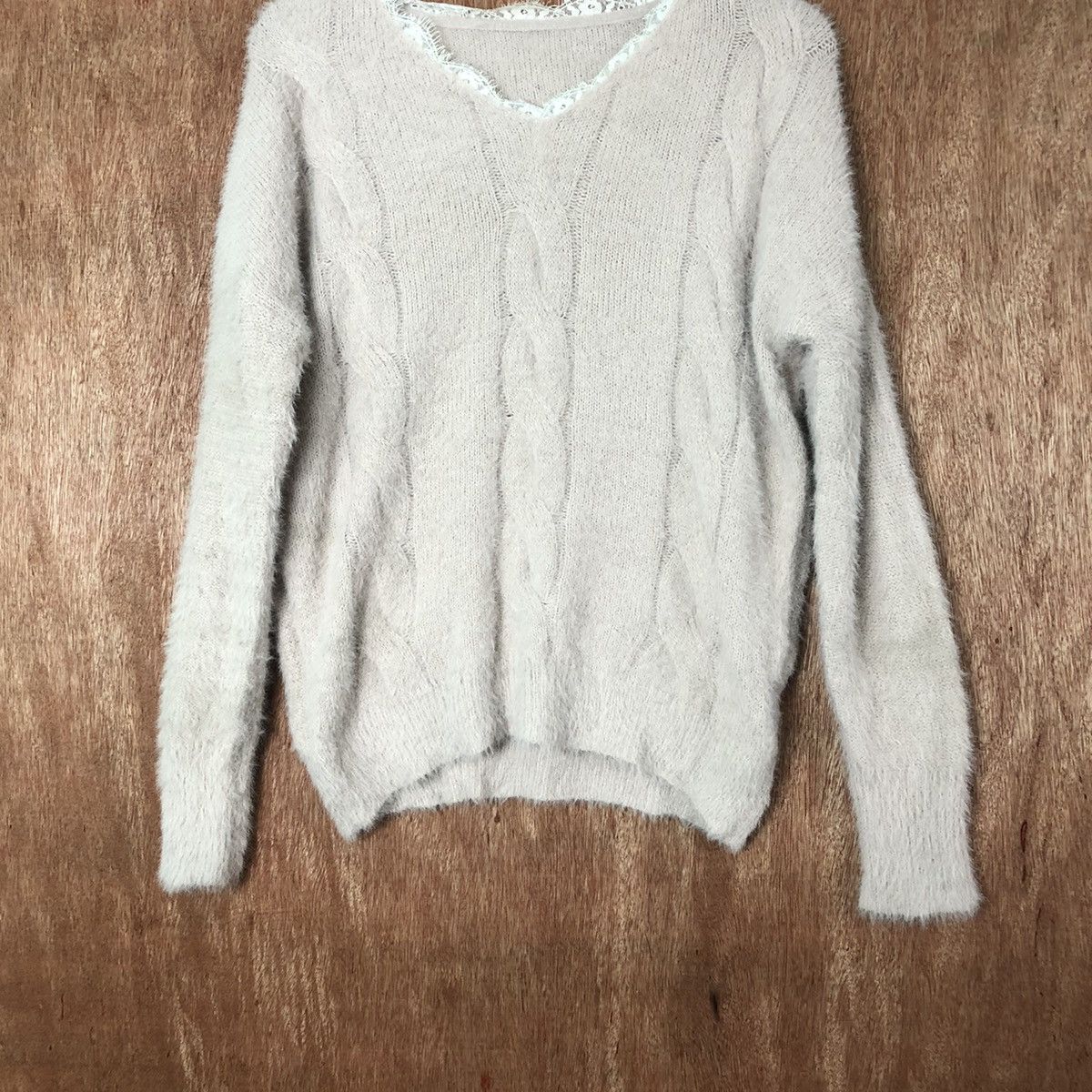 Homespun Knitwear VIS Purple Soft Shag Shaggy Fur Mohair Knitwear #6588 Size M / US 6-8 / IT 42-44 - 3 Thumbnail