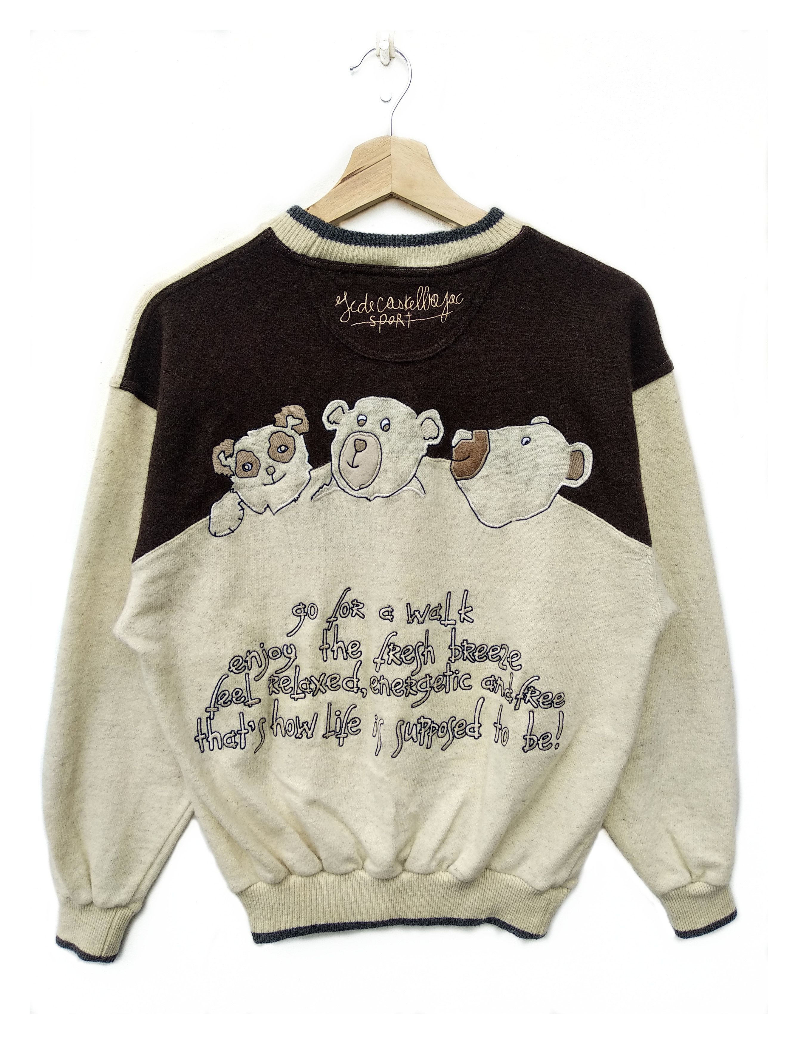 Designer × Jean Charles De Castelbajac × Vintage Vintage Castelbajac Wool Sweatshirt/Embroidered Logo Size US S / EU 44-46 / 1 - 2 Thumbnail