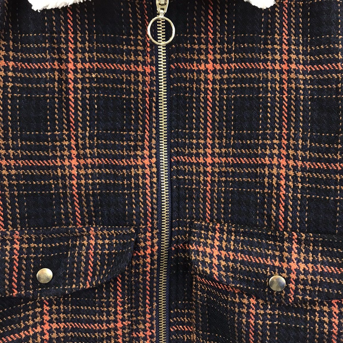 Forever 21 FOREVER21 Check Pocket Wool Coat Jacket Size S / US 4 / IT 40 - 3 Thumbnail
