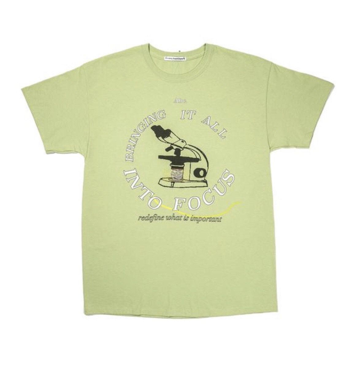image of Advisory Board Crystals Abc. “Into Focus” Tee in Avocado Green, Men's (Size Medium)