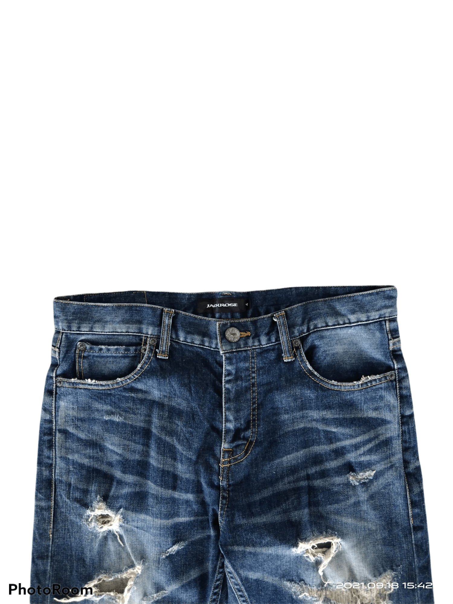 JACKROSE × Japanese Brand MADE IN JAPAN DiSTRESSED RIPED JACK ROSE DENIM PANTS Size US 32 / EU 48 - 4 Thumbnail