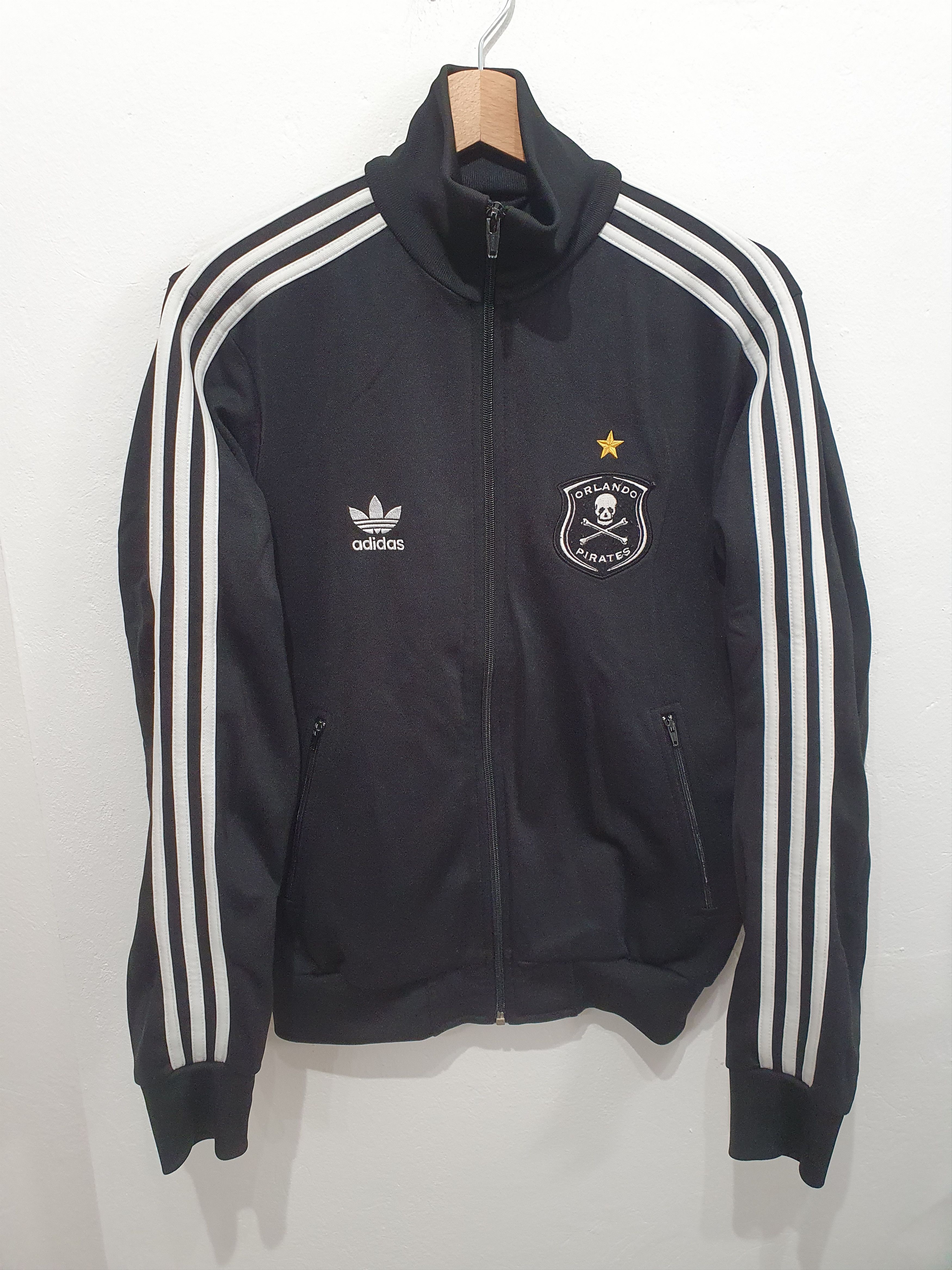 image of Adidas Orlando Pirates Size S Trackjacket Soccer in Black, Men's