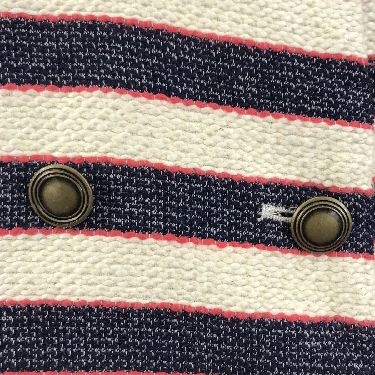 Vintage ELLE Stripes Wool Overcoat Long Coat Size S / US 4 / IT 40 - 3 Thumbnail
