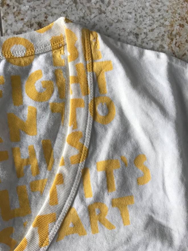 Maison Margiela AIDS XS-S Awareness Tee In Light Yellow With Yellow Print Size US S / EU 44-46 / 1 - 3 Thumbnail