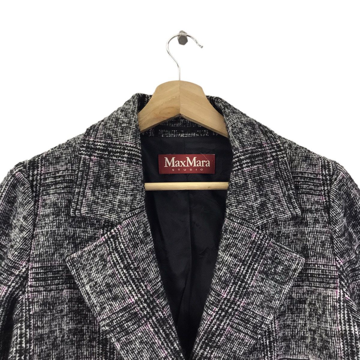 Max Mara MAX MARA Italy Designer Check Blazer Coat Jacket Size S / US 4 / IT 40 - 2 Thumbnail