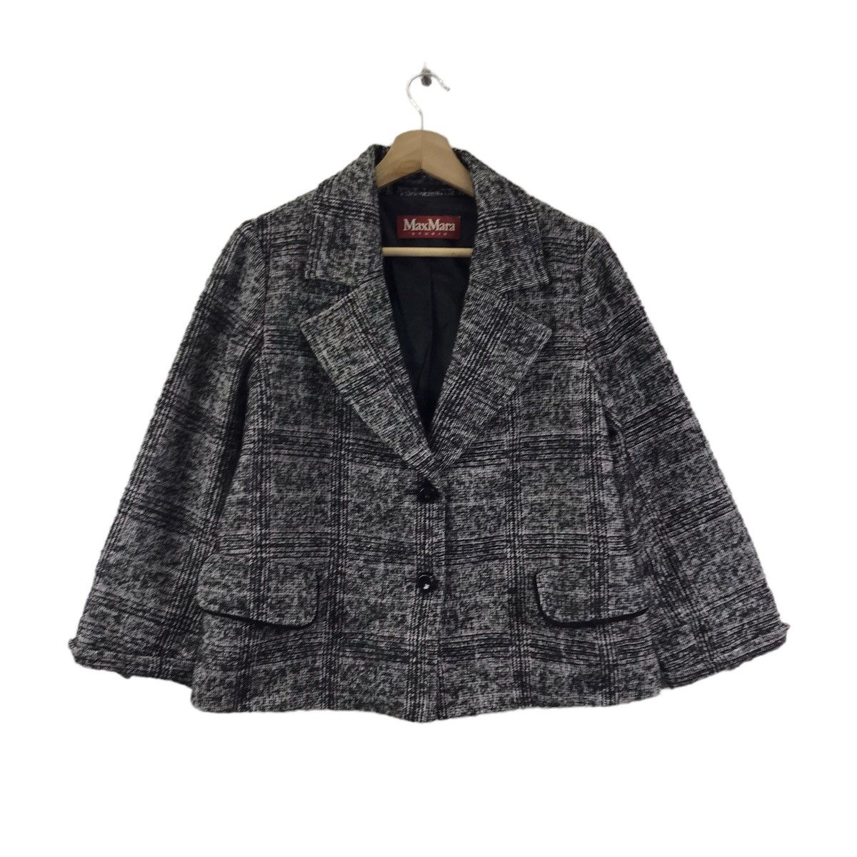 Max Mara MAX MARA Italy Designer Check Blazer Coat Jacket Size S / US 4 / IT 40 - 1 Thumbnail