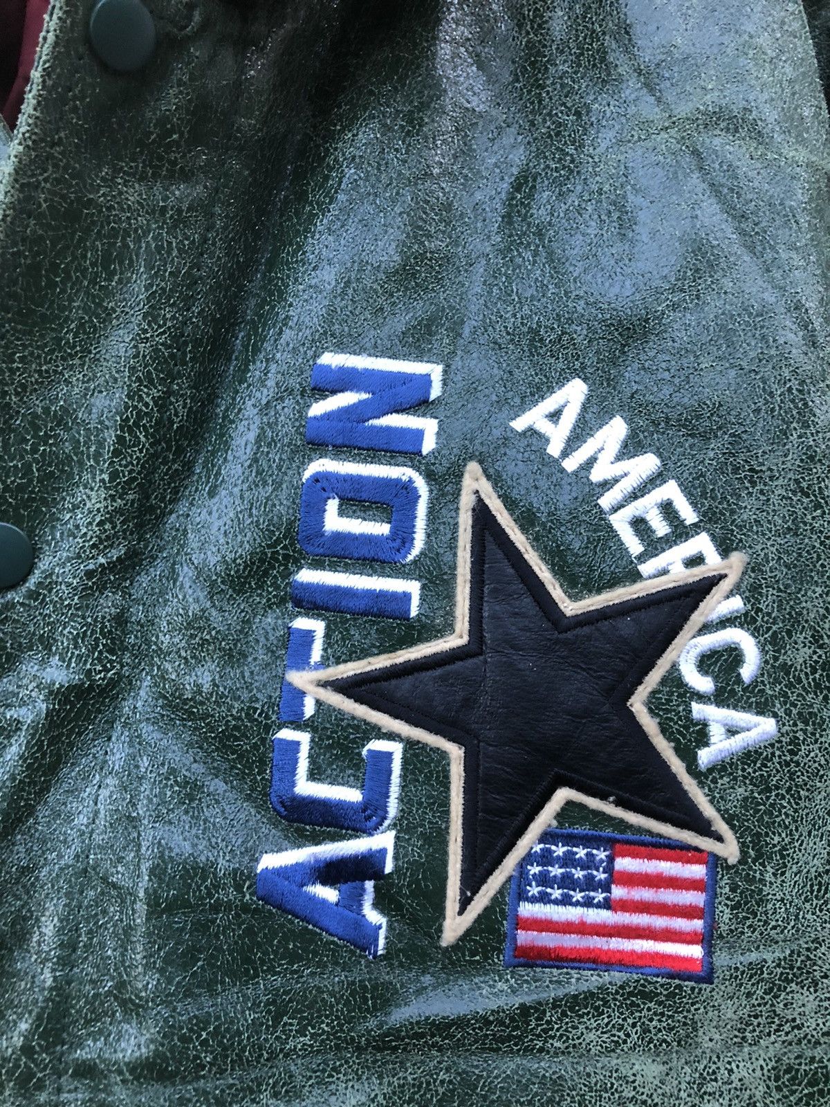 Japanese Brand VINTAGE🔥🔥ACTION AMERICAN Leather Jacket Hollywood Size US L / EU 52-54 / 3 - 7 Thumbnail