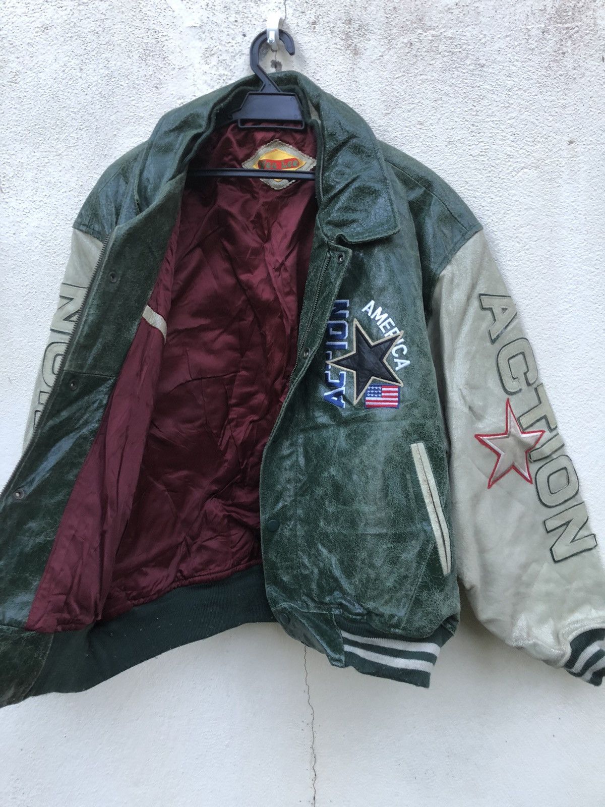 Japanese Brand VINTAGE🔥🔥ACTION AMERICAN Leather Jacket Hollywood Size US L / EU 52-54 / 3 - 8 Thumbnail