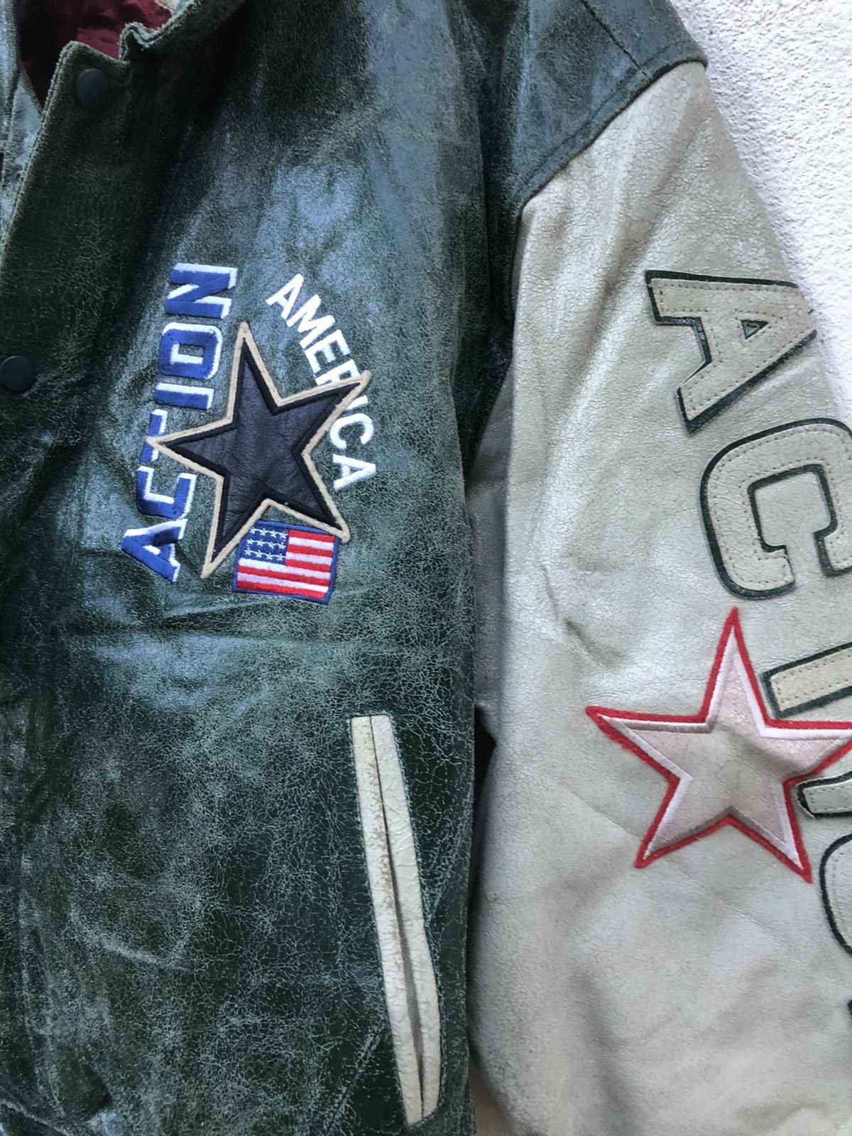 Japanese Brand VINTAGE🔥🔥ACTION AMERICAN Leather Jacket Hollywood Size US L / EU 52-54 / 3 - 9 Thumbnail