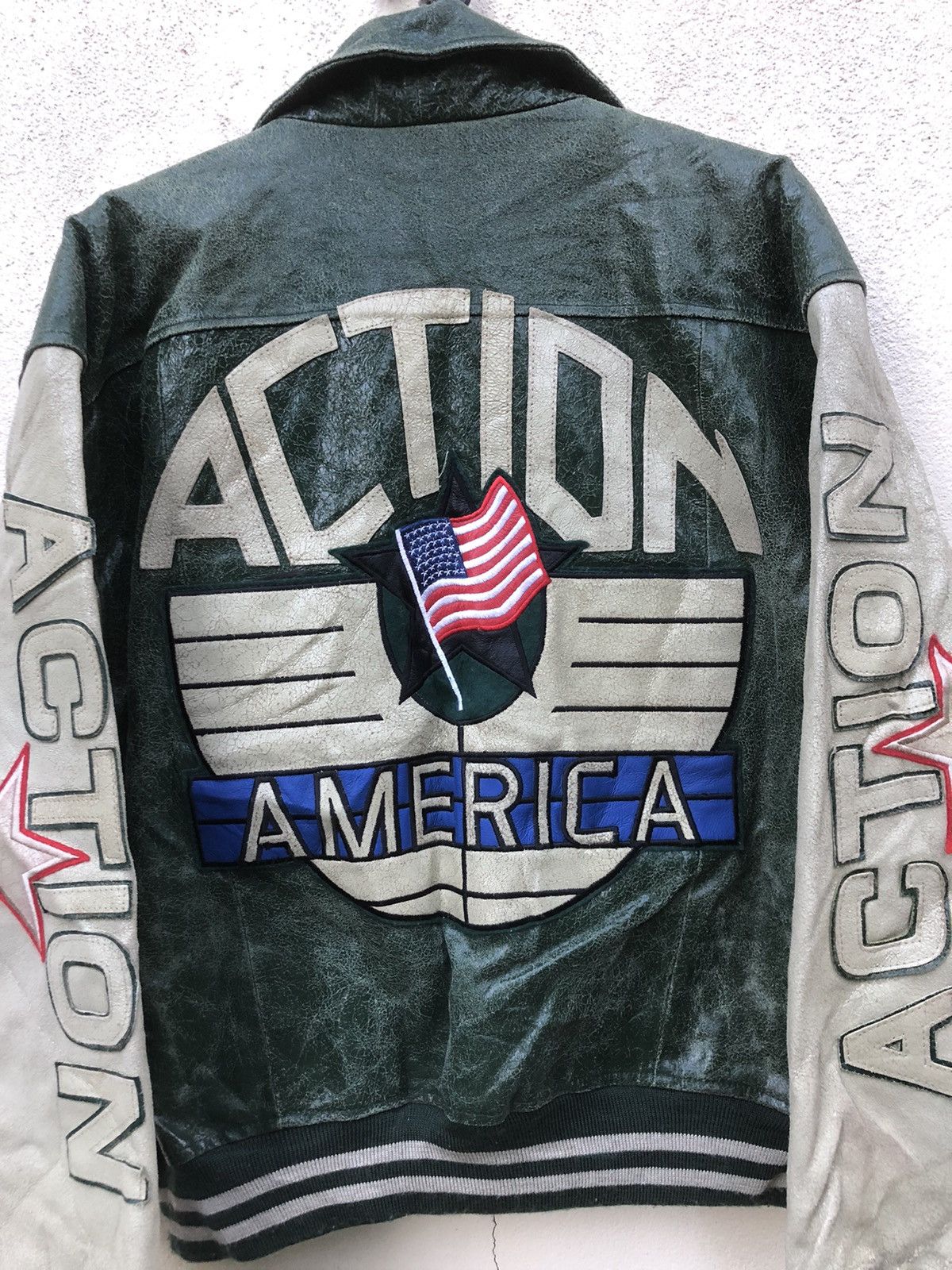Japanese Brand VINTAGE🔥🔥ACTION AMERICAN Leather Jacket Hollywood Size US L / EU 52-54 / 3 - 6 Thumbnail