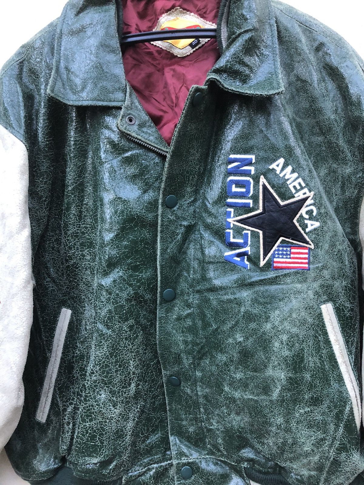Japanese Brand VINTAGE🔥🔥ACTION AMERICAN Leather Jacket Hollywood Size US L / EU 52-54 / 3 - 5 Thumbnail