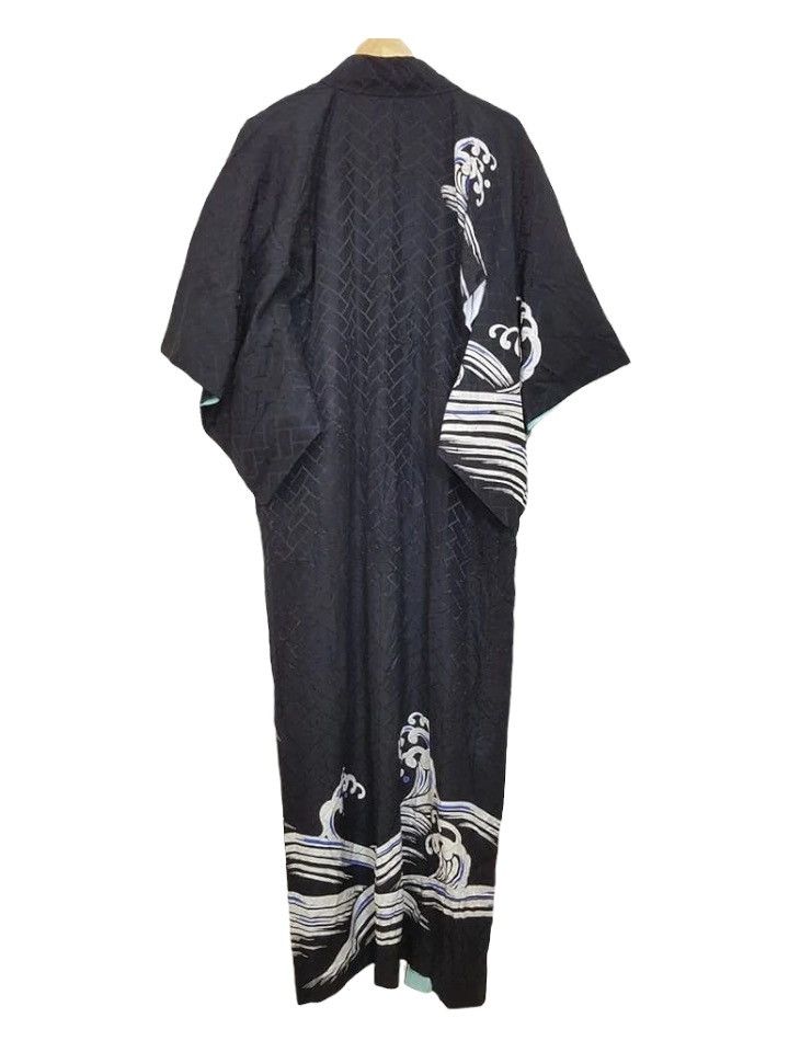 Japanese Brand Awase Tomesode Long Lined Kimono Nami Wave Surf Size US M / EU 48-50 / 2 - 2 Thumbnail