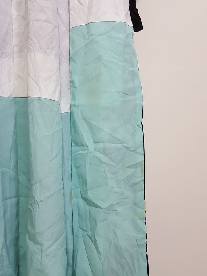 Japanese Brand Awase Tomesode Long Lined Kimono Nami Wave Surf Size US M / EU 48-50 / 2 - 14 Thumbnail