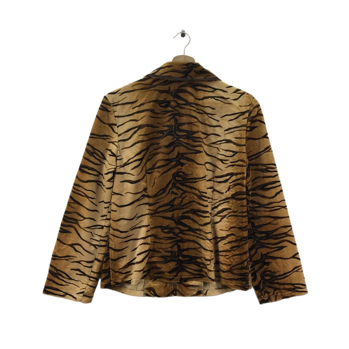 Vintage YOU FAMILY Tiger Print Wool Blazer Coat Jacket Size XS / US 0-2 / IT 36-38 - 7 Thumbnail