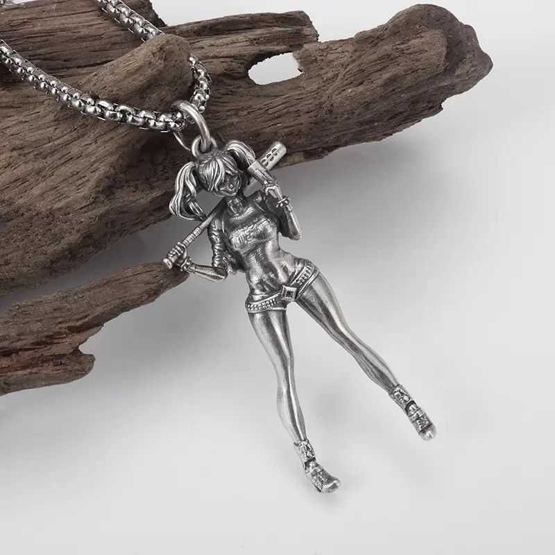 Jewelry Girl Street Motorbike Pendant Necklaces in Silver, Men's