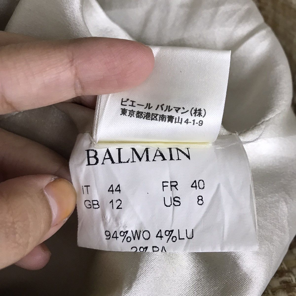 Balmain BALMAIN PARIS Check Beige Coat Jacket Size XS / US 0-2 / IT 36-38 - 8 Thumbnail