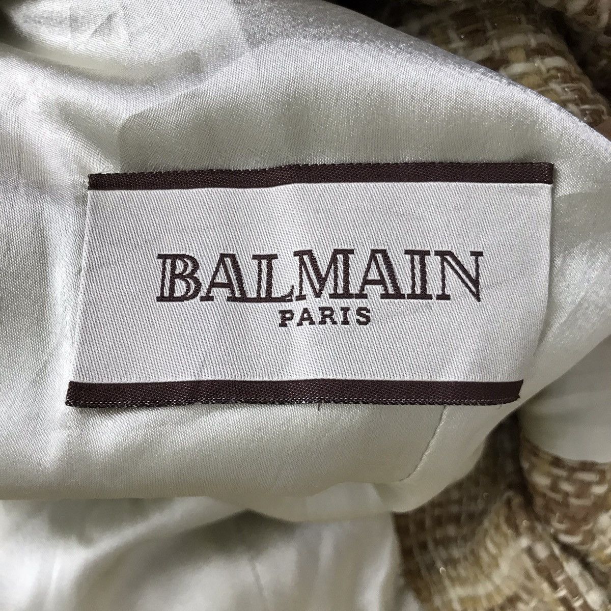 Balmain BALMAIN PARIS Check Beige Coat Jacket Size XS / US 0-2 / IT 36-38 - 5 Thumbnail