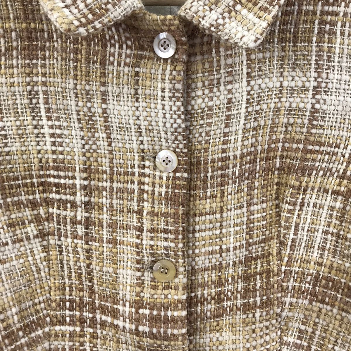 Balmain BALMAIN PARIS Check Beige Coat Jacket Size XS / US 0-2 / IT 36-38 - 3 Thumbnail