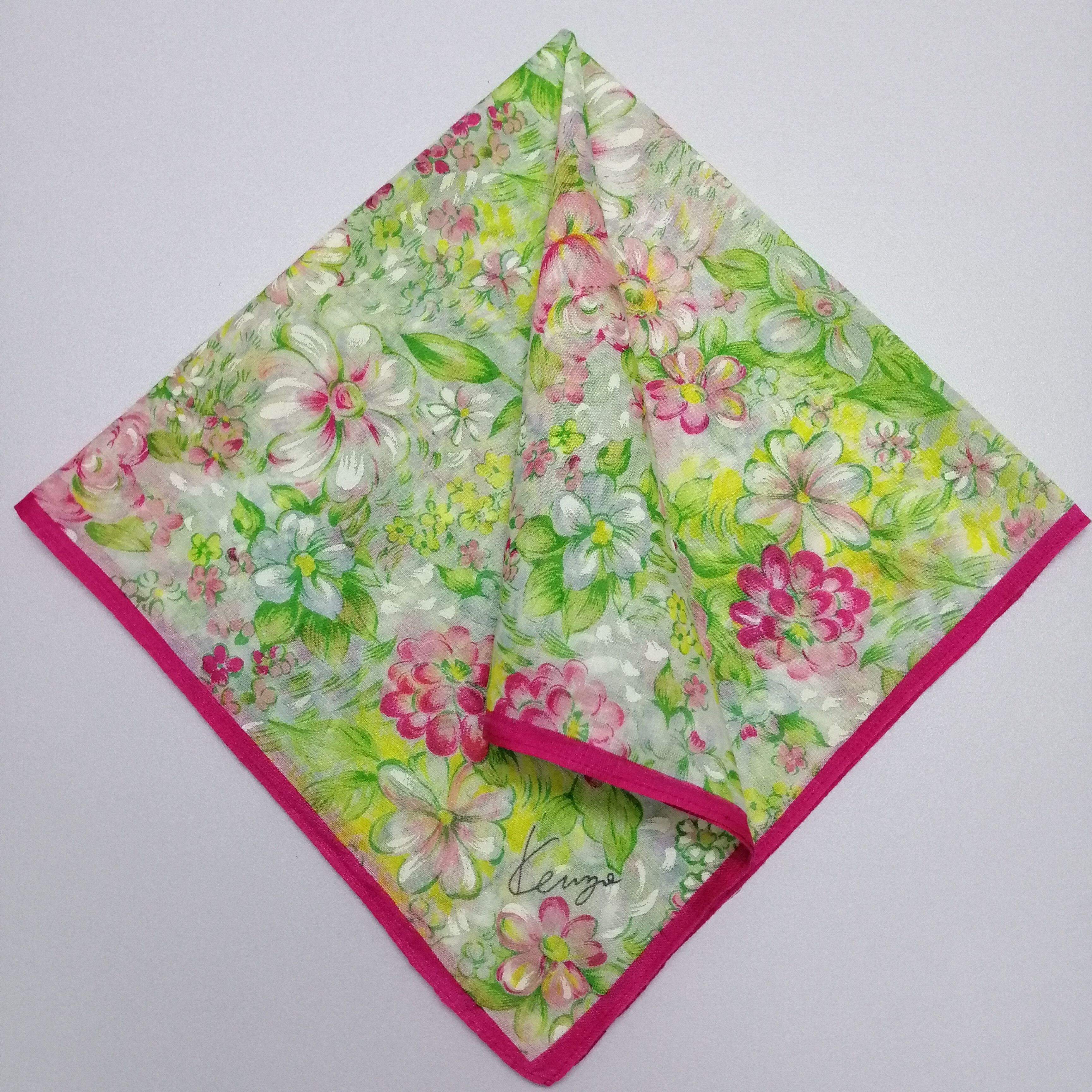 Kenzo × Vintage Kenzo Handkerchief/Neckerchief/Bandana-KD2122 Size ONE SIZE - 1 Thumbnail