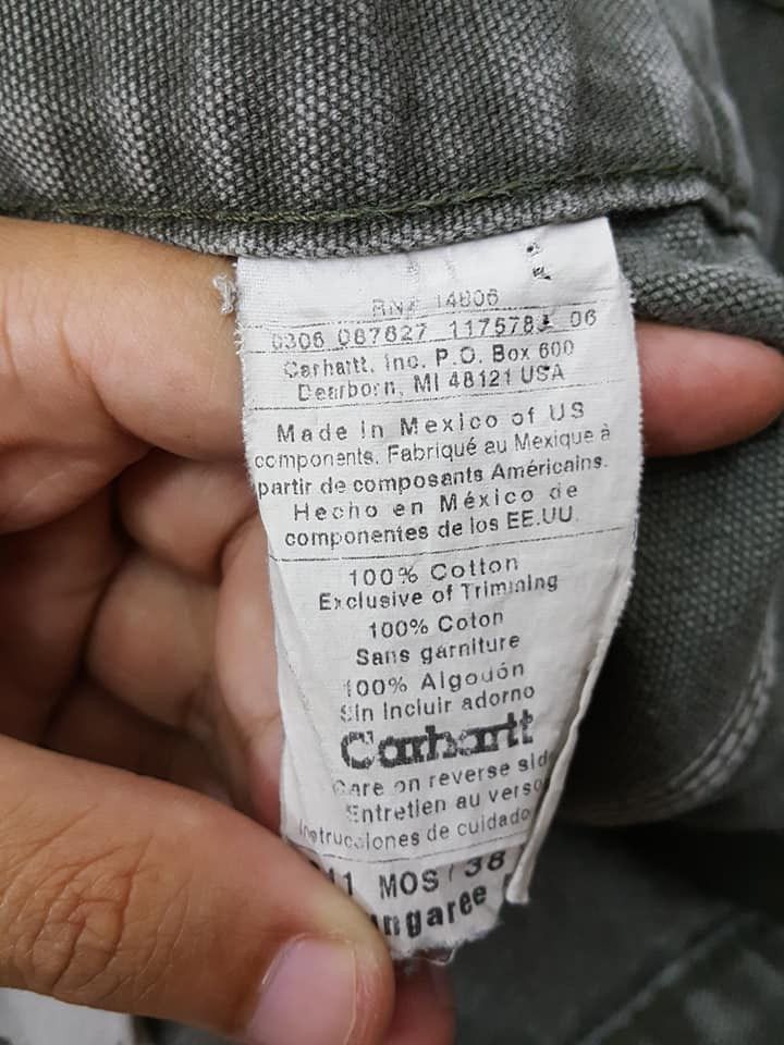 Carhartt Cotton Canvas Wide Relax Carpenter Dungaree Fit Pant Size US 39 - 13 Thumbnail