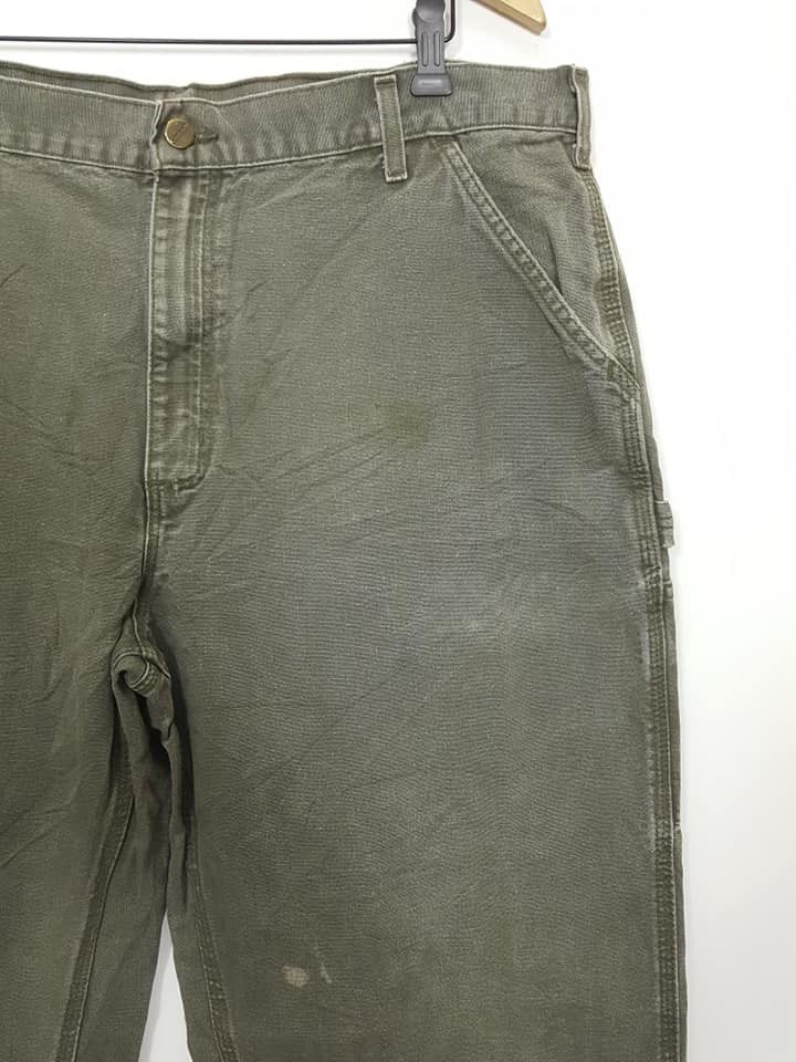 Carhartt Cotton Canvas Wide Relax Carpenter Dungaree Fit Pant Size US 39 - 7 Thumbnail