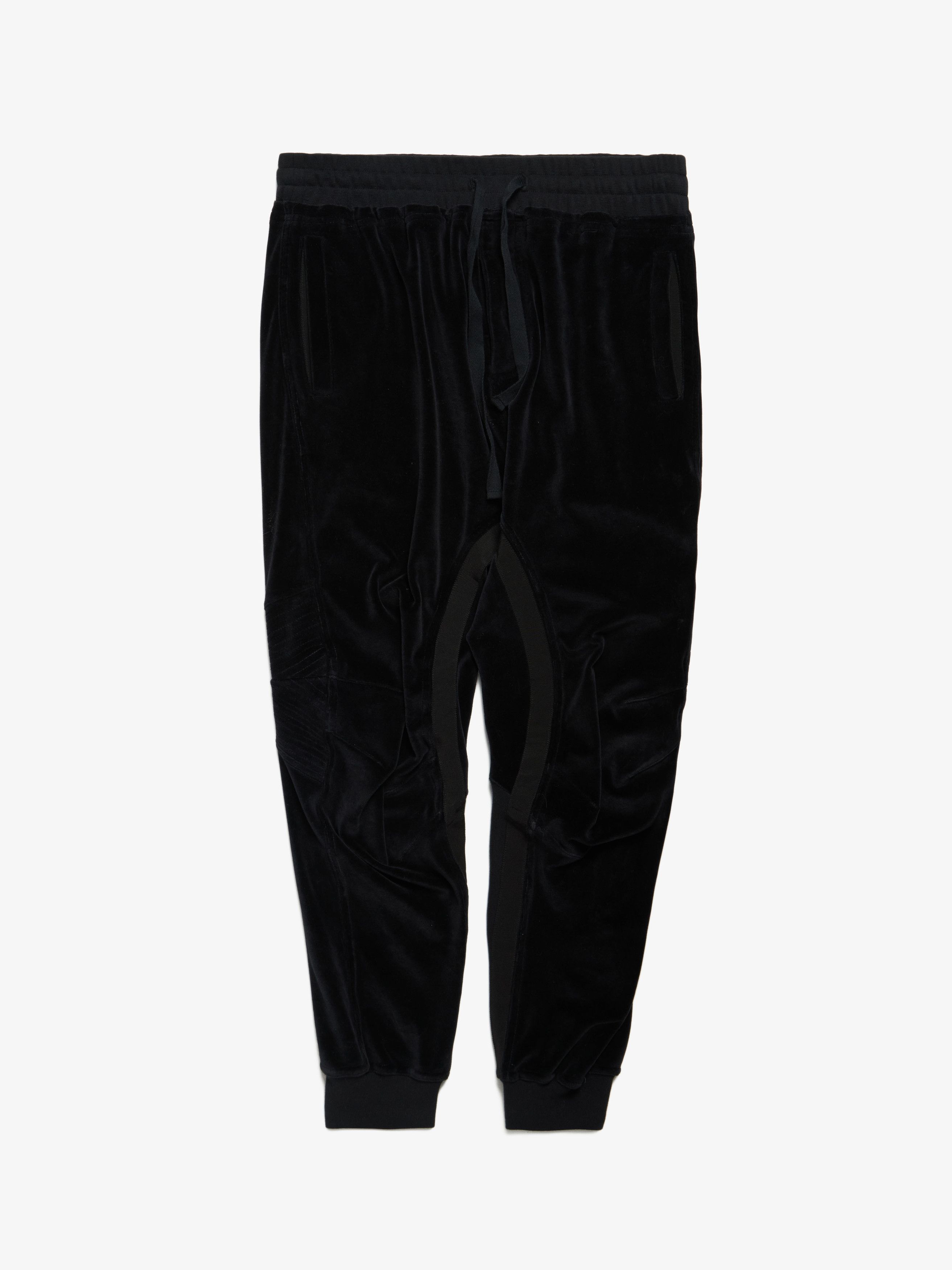 Black Cotton Elastic Waist Sweatpants