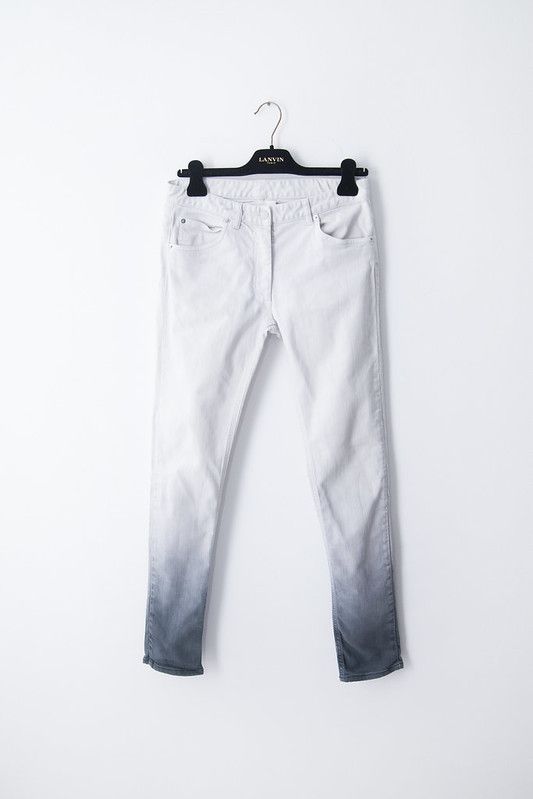 image of Maison Margiela Ss09 Gradient Denim Jeans in White, Women's (Size 30)