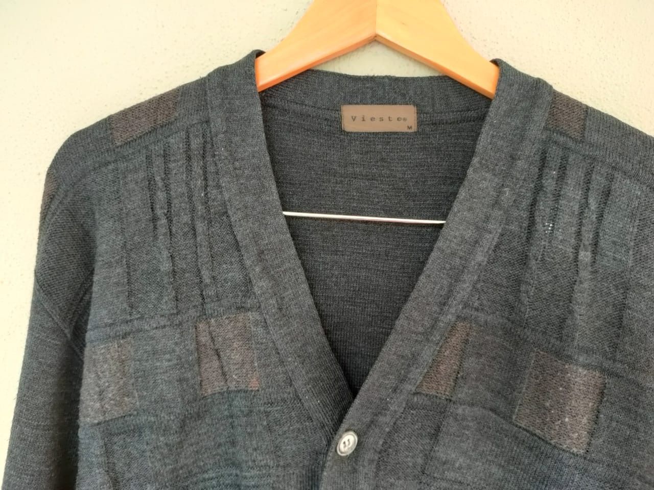 Vintage Vieste Checkered Cardigan Size US M / EU 48-50 / 2 - 3 Thumbnail