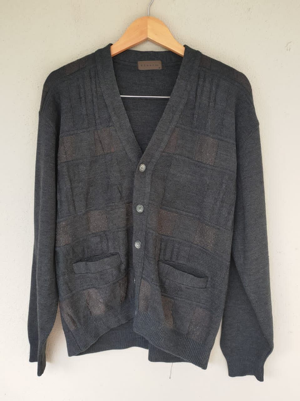 Vintage Vieste Checkered Cardigan Size US M / EU 48-50 / 2 - 1 Thumbnail
