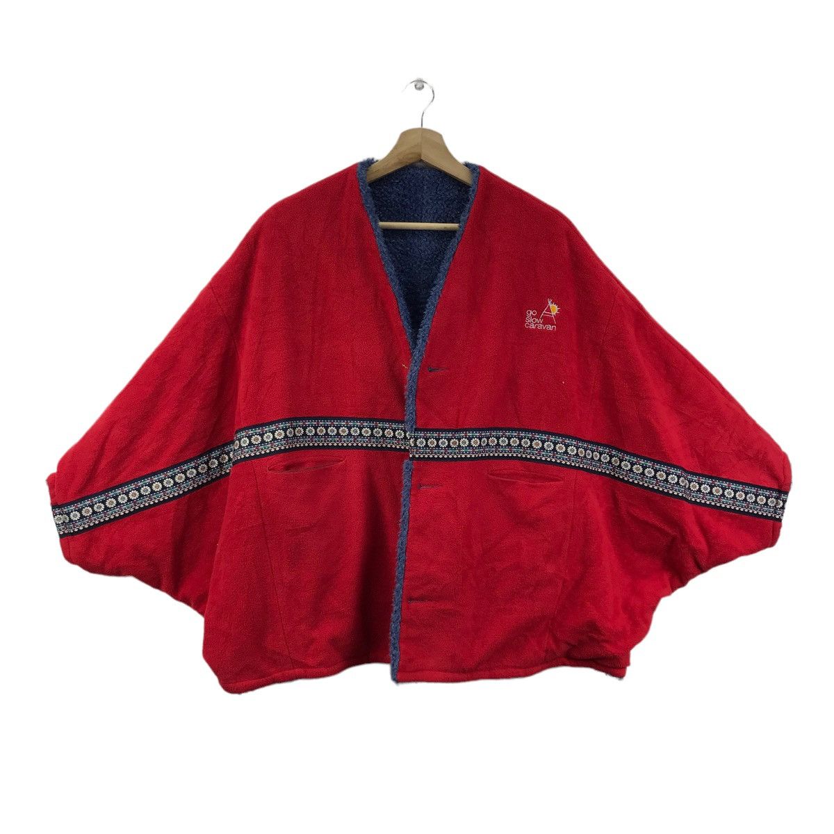 GO SLOW CARAVAN Seven Seas Japanese Brand Reversible Navajo