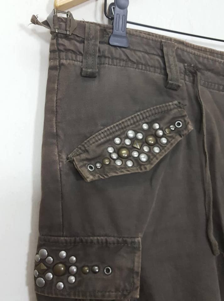 Japanese Brand Japan Studded Ankle Zipper Adjustable Drawstring Waist/ Hem Size US 37 - 7 Thumbnail