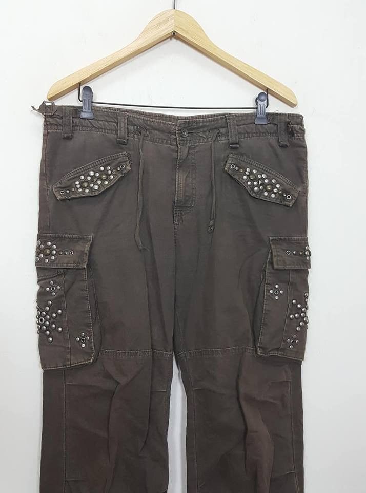 Japanese Brand Japan Studded Ankle Zipper Adjustable Drawstring Waist/ Hem Size US 37 - 4 Thumbnail