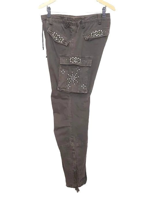 Japanese Brand Japan Studded Ankle Zipper Adjustable Drawstring Waist/ Hem Size US 37 - 2 Thumbnail