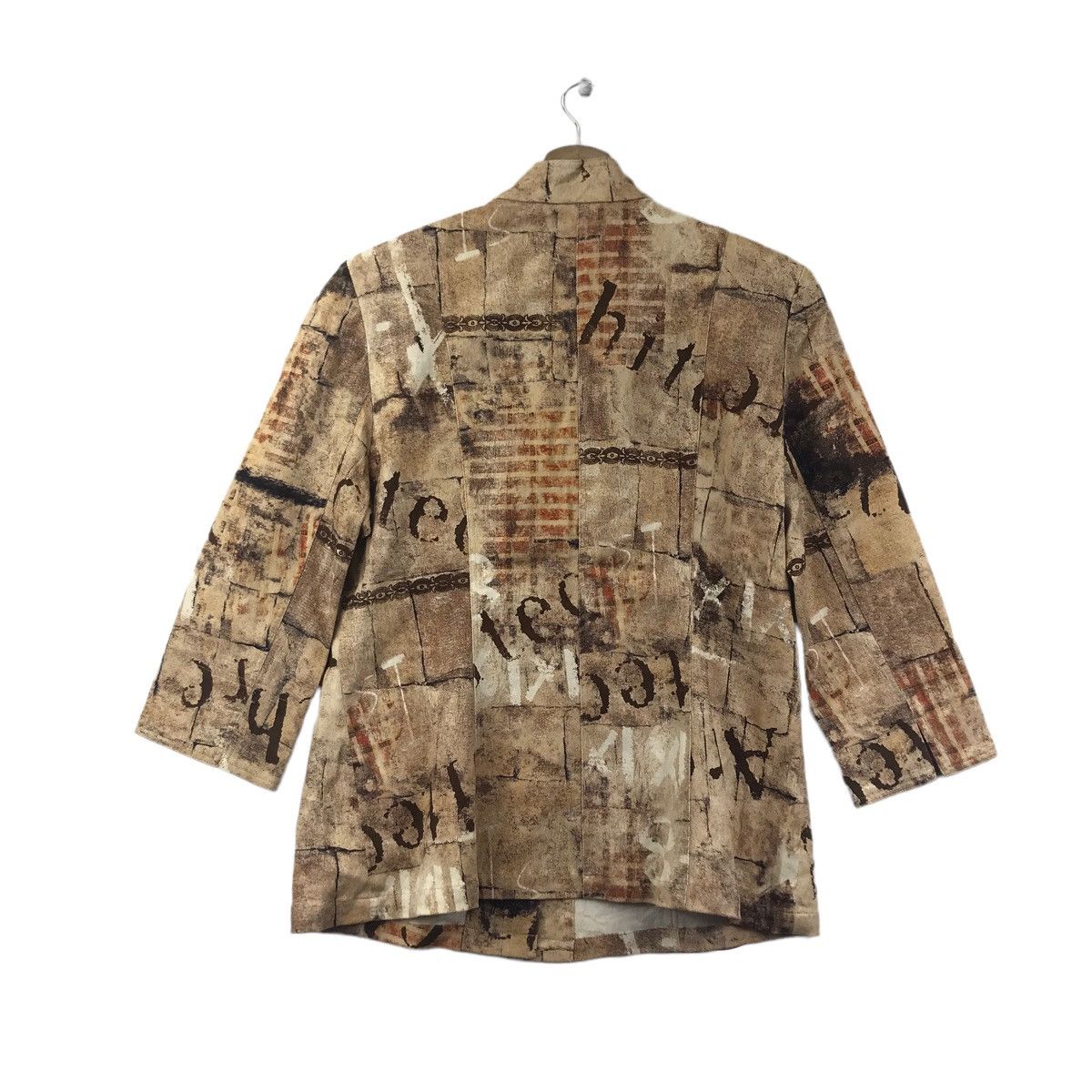 Vintage ST. VERMEER Bricks Overprint Brown Coat Jacket Size XS / US 0-2 / IT 36-38 - 7 Thumbnail