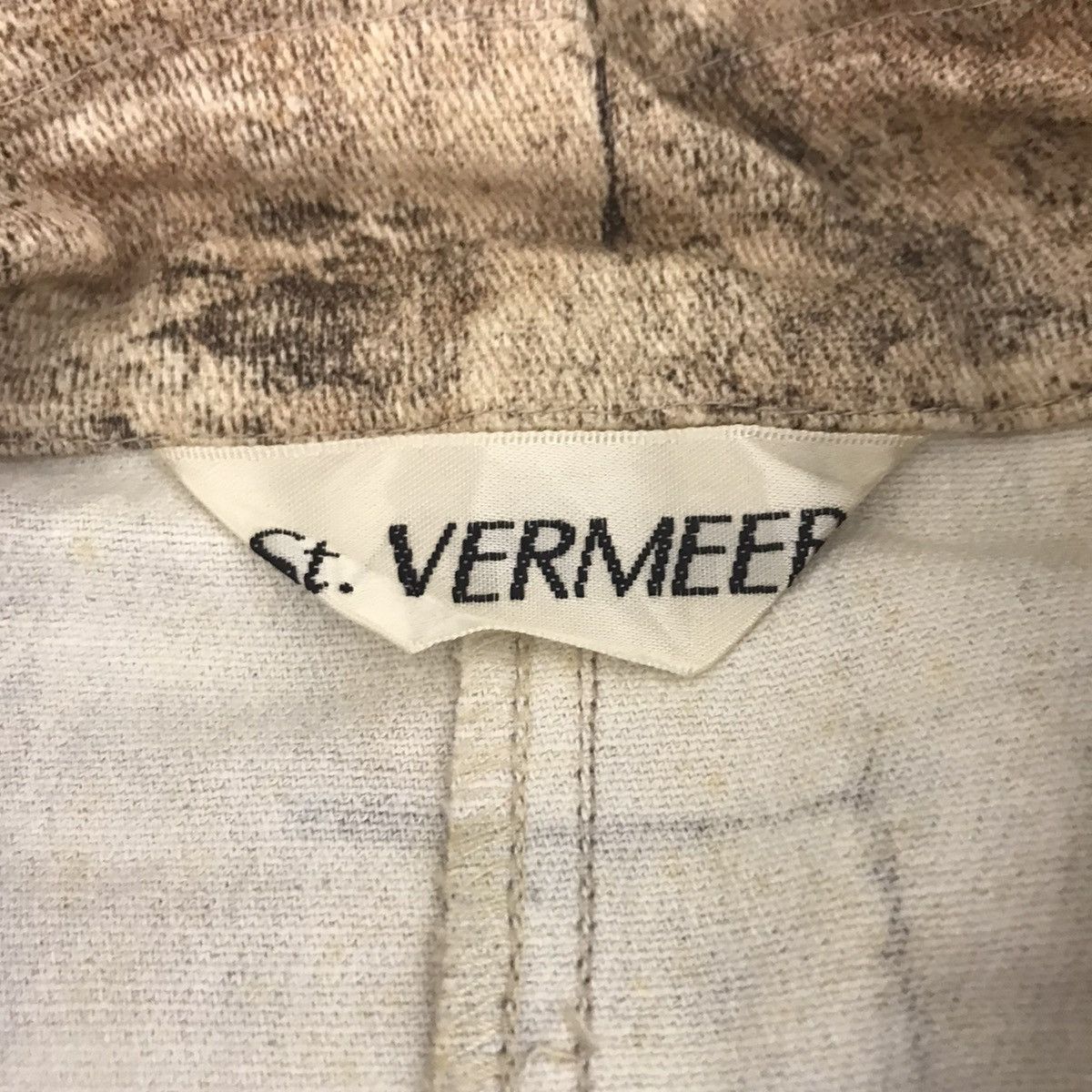 Vintage ST. VERMEER Bricks Overprint Brown Coat Jacket Size XS / US 0-2 / IT 36-38 - 4 Thumbnail
