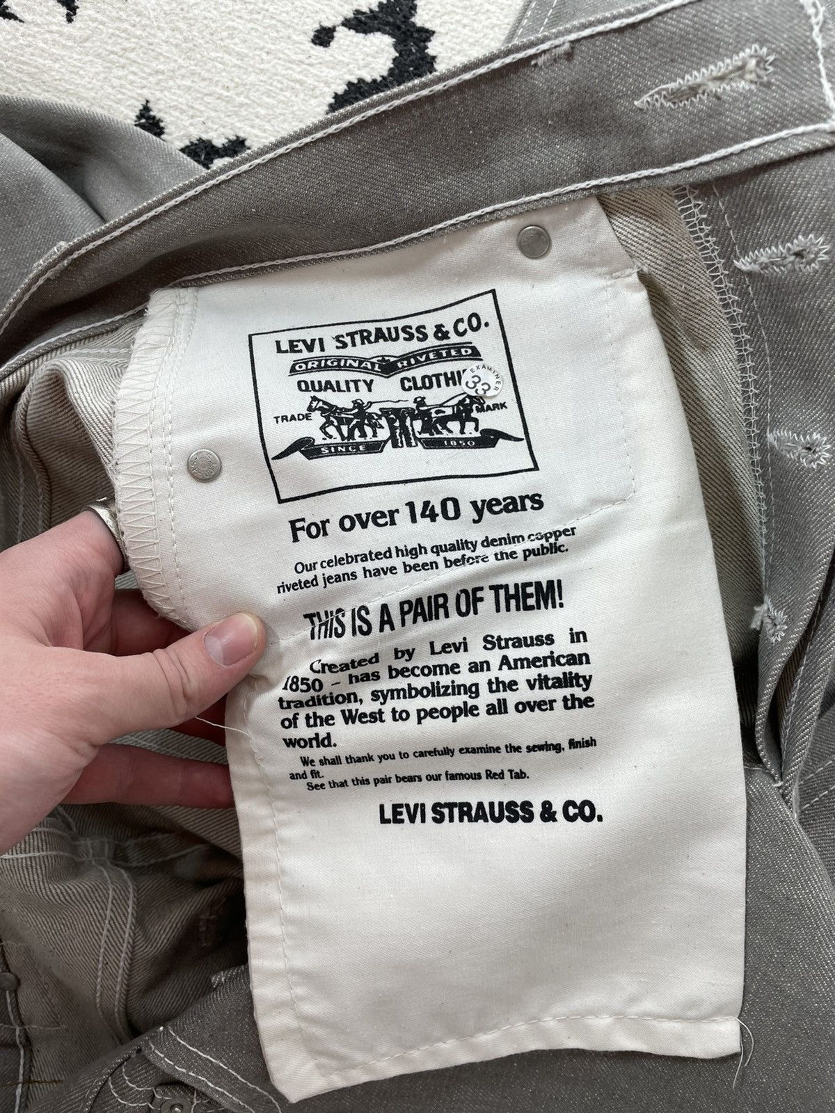 Levi's Vintage Levi’s Jeans Worker Waxed Style Size US 33 - 14 Thumbnail