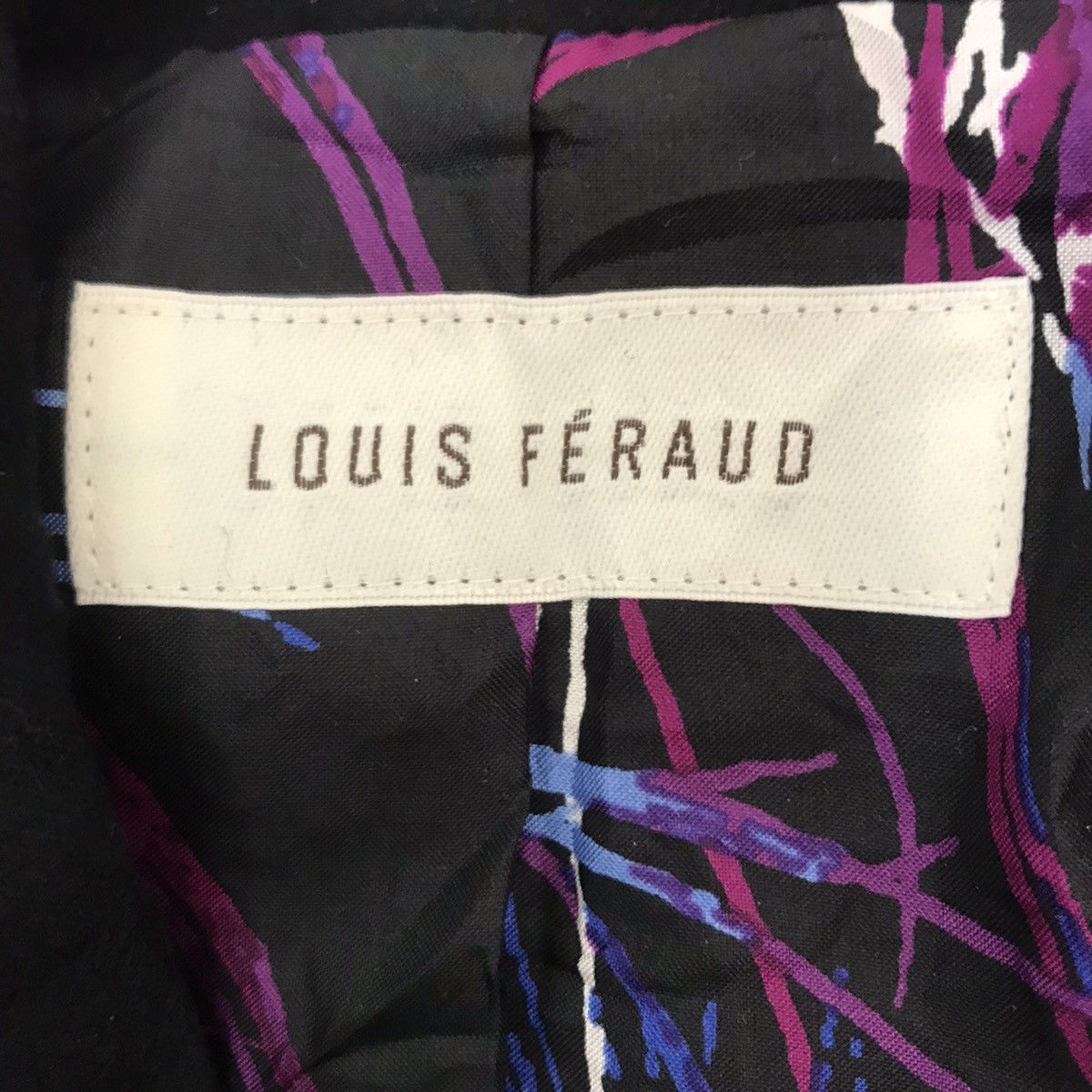 Louis Feraud Vintage LOUIS FERAUD Black Wool Long Coat Size S / US 4 / IT 40 - 4 Thumbnail