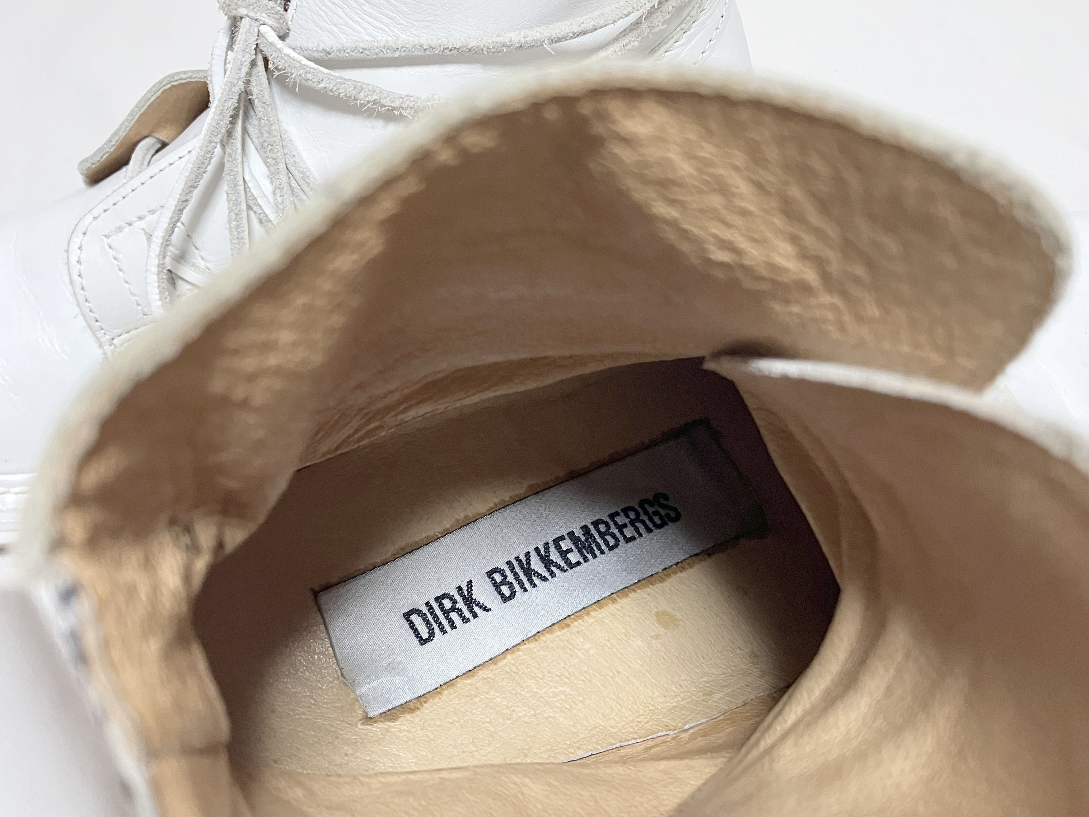 Dirk Bikkembergs Dirk Bikkembergs White Leather Lace boots 609 F 78 used 40 Size US 7.5 / EU 40-41 - 8 Thumbnail