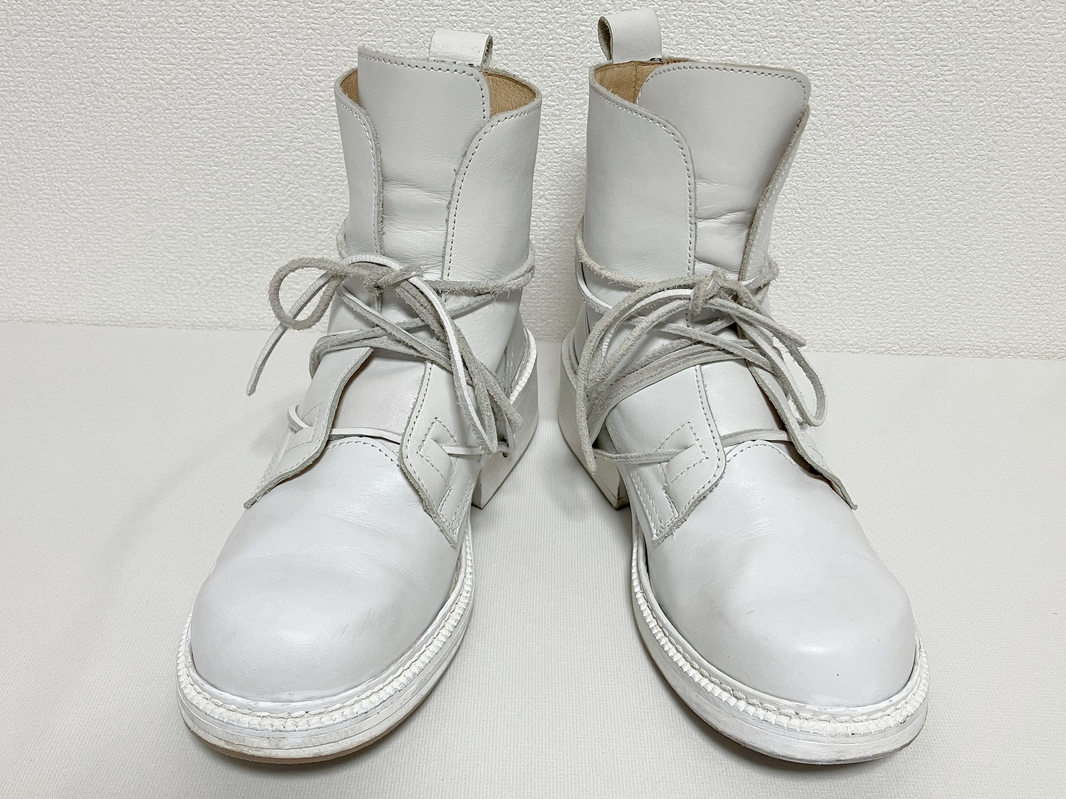 Dirk Bikkembergs Dirk Bikkembergs White Leather Lace boots 609 F 78 used 40 Size US 7.5 / EU 40-41 - 4 Thumbnail